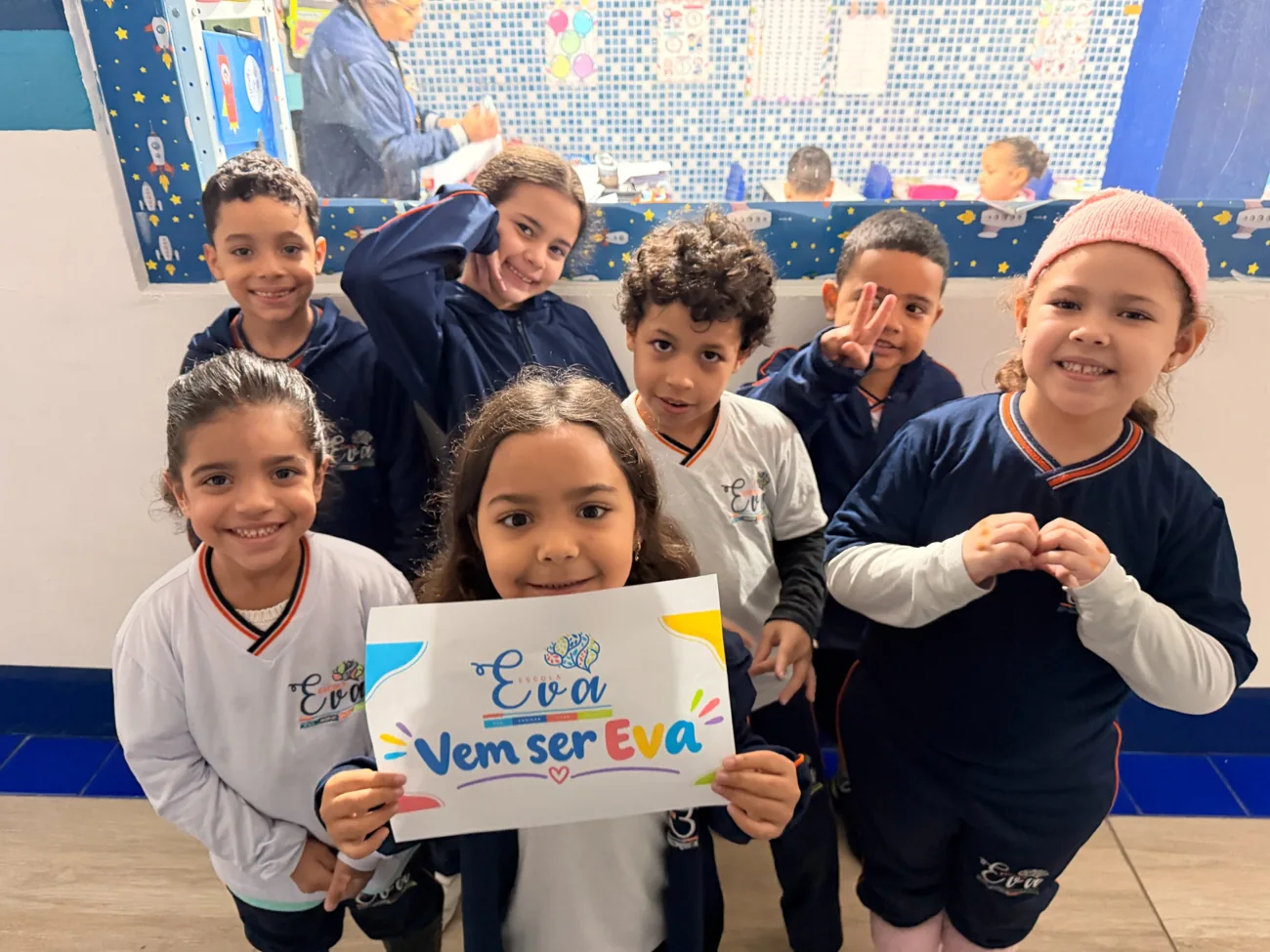 Alunos da Escola Eva
